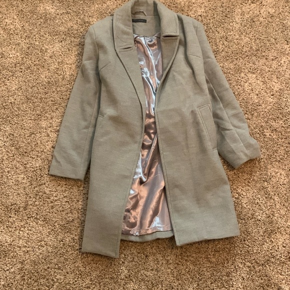 Suzy shier grey trench coat, size-unsure, thrifted - Picture 1 of 3